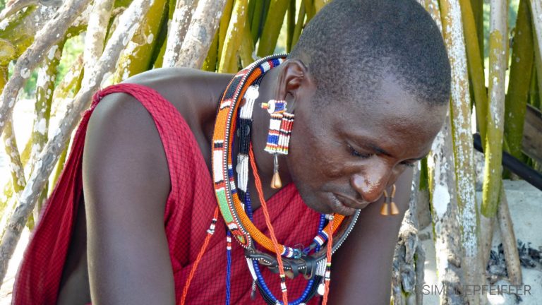 Massai - Beach vendor at Diani Beach.