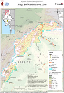 Map of Naga SAZ Myanmar