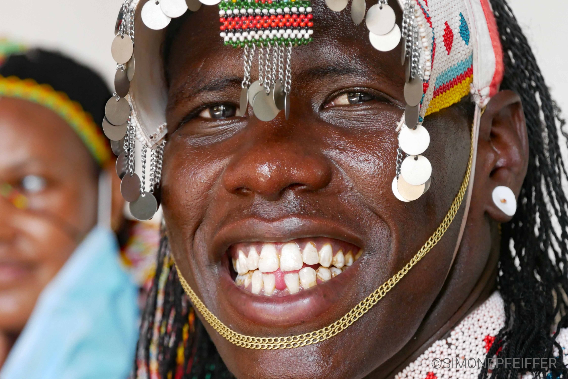 This picture shows a Samburu with his ritual tooth gap.